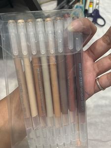 Set of Aesthetic brown gel pens