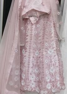 Elegant Pink Embroidered Lehenga Choli