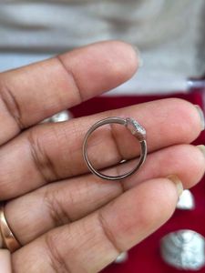92.5 Heart-Shaped Silver Ring  with hallmark