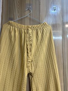 Wide Leg Knit Pants - Casual Style