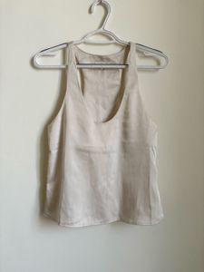 Cream Racerback Tank Top