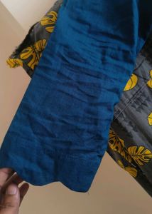 Denim embroidered kurti