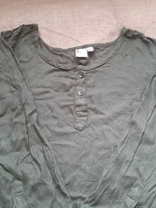 Olive Green Long Sleeve  Tunic top