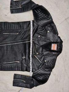 Men's Black Faux Leather Biker Jacket