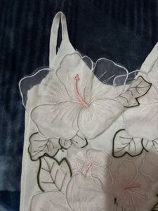 Floral Embroidered Crop Top, fits S &amp; M