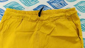 Bright Yellow Cargo Pants for women