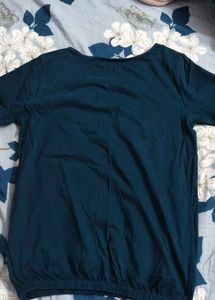 Teal Lace Detail Top