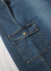 Denim Utility Maxi Skirt