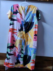 Colorful Abstract Print A-Line Dress