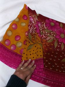 MULTI COLOUR PRINTED Saree