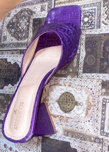 Stylish Purple Block Heels