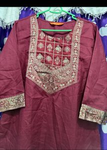 Maroon Kurta Set with Dupatta