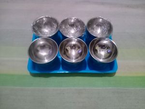 Retro Stainless Steel Dessert Cups