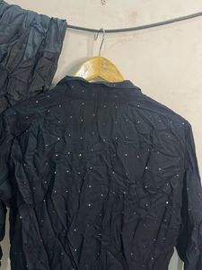 Black Embroidered Kurta Set