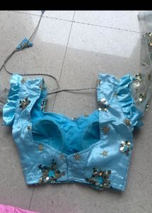 Designer Blue &amp; Pink Lehenga Choli