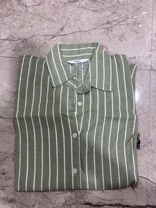 Next Striped Button-Up Top