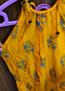 Halter Neck Kurti In Shoulder Lace System