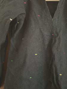 KASHMIRI Beautiful Black Full Sleeves Kurti Women