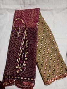Stone Work Chiffon Saree