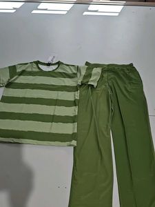 Green Striped Co-ord Set