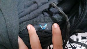 Black "New York" Cropped Hoodie