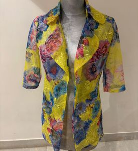 Japanese sheer lace colorful vintage jacket