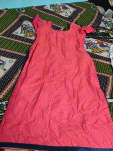 Beautiful Pink Kurta with Embellished Border