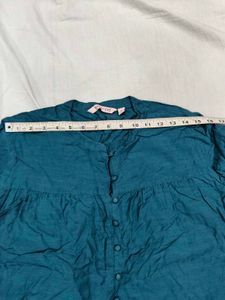 Elegant Teal Embroidered Top
