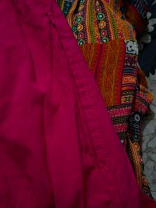 Multicolor Kurti with net pants💞
