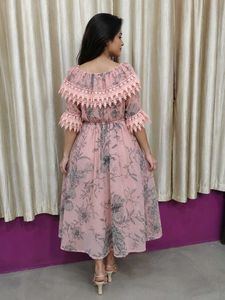 Chic Off-Shoulder Floral Midi Dress