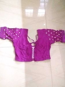 Purple Polka Dot Blouse32 Size