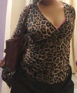 Leopard print top