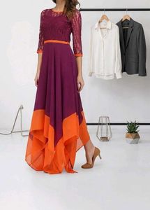Stunning Ethnic Gown with Lace Top