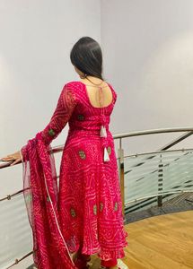 Jaipuri Bandhani Kurta Set