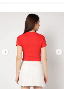 Cute Red Mickey Mouse Crop Top