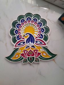 Vibrant Peacock Showpiece