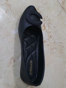 Black SHELCO Pointed-Toe Flats