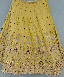 Stunning Yellow Embroidered Lehenga