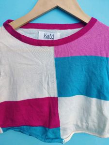 Branded Knit Pattern Short Top 🔥