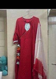 Red Kurta Set with Dupatta