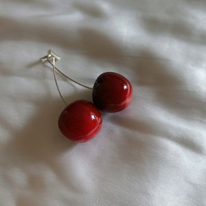 Korean Cherry Earrings Combo Of 4 🍒Accessories !!