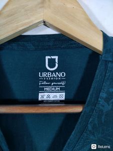 Urbano Fashion Green Printed T-shirt (Men's)