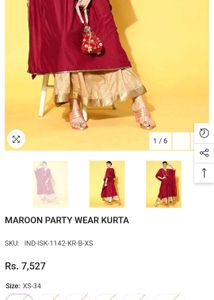 Maroon Kaftan Kurta...