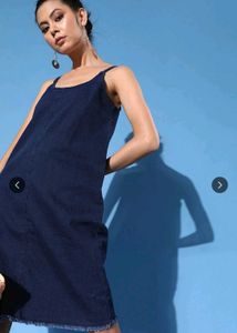 Sassafras Denim Spaghetti Strap Dress