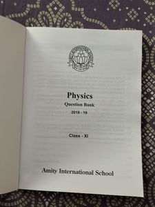 Physics Question Bank Class XI 2018-19