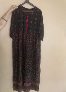 Black Printed Kurta