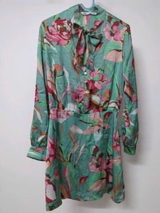 Zara Green Floral Dress