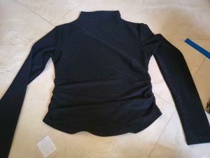 Sparkly Black Long Sleeve glitter Top