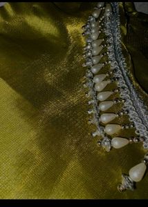 Olive Green Embellished Ethnic Dress