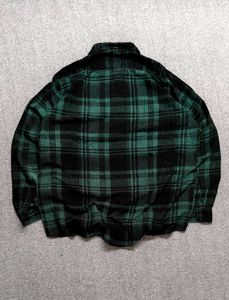 EQ:IQ Sport Green &amp; Black Plaid Corduroy Shirt
